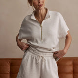 Varley Atrium High Rise Short 4.5' | Ivory Marl (PRE-ORDER)