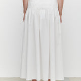 Sarah Cotton Maxi Skirt White