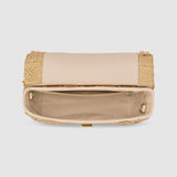 Oroton Etta Medium Clutch Textre | Natural (PRE-ORDER)