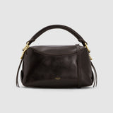 Oroton Lewis Day Bag | Crackle Dark Chocolate