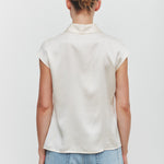 Pippa Silk Short Sleeve Shirt Cream