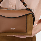 Oroton Mica Mini Bowler Suede | Teak (PRE-ORDER)