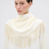 Oroton Scarf Detail Top | Soft Cream (PRE-ORDER)