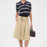 Oroton Short Sleeve Stripe Knit Polo | North Sea