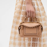 Oroton Mica Mini Bowler Smooth Broidery | Praline (PRE-ORDER)