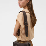 Oroton Essential Bag Strap | Chocolate/Brass (PRE-ORDER)