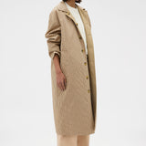 Oroton Reverse Check Mac | Camel