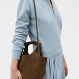 Oroton Emilia Mini Tote Suede | Husk Brown