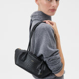 Oroton Breeze Texture Baguette | Black Snake (PRE-ORDER)