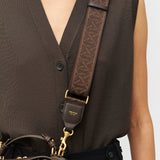 Oroton Logo Bag Strap | Dark Chocolate (PRE-ORDER)