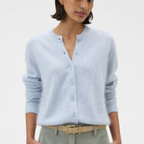 Oroton Cashmere Blend Cardigan | Soft Blue