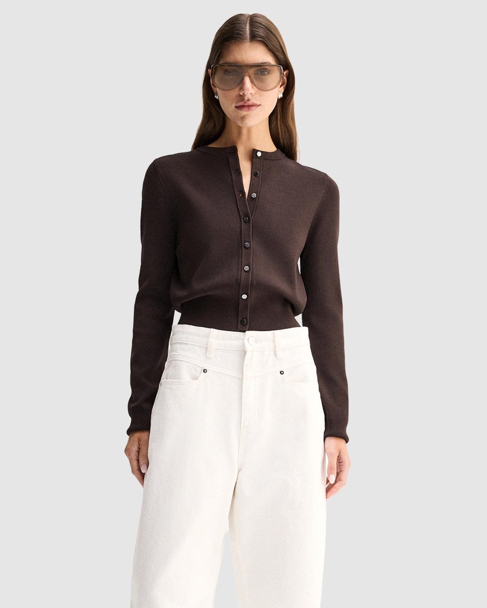 Elka Collective Penny Knit Cardigan | Chocolate