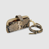 Oroton Cecile Sunglass Case | Taupe/Black