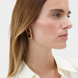 Oroton Lilyanna Drop Earrings | Tort/ Worn Gold