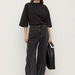 Max Cotton Oversized Tee Black