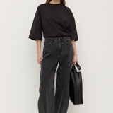 Max Cotton Oversized Tee Black