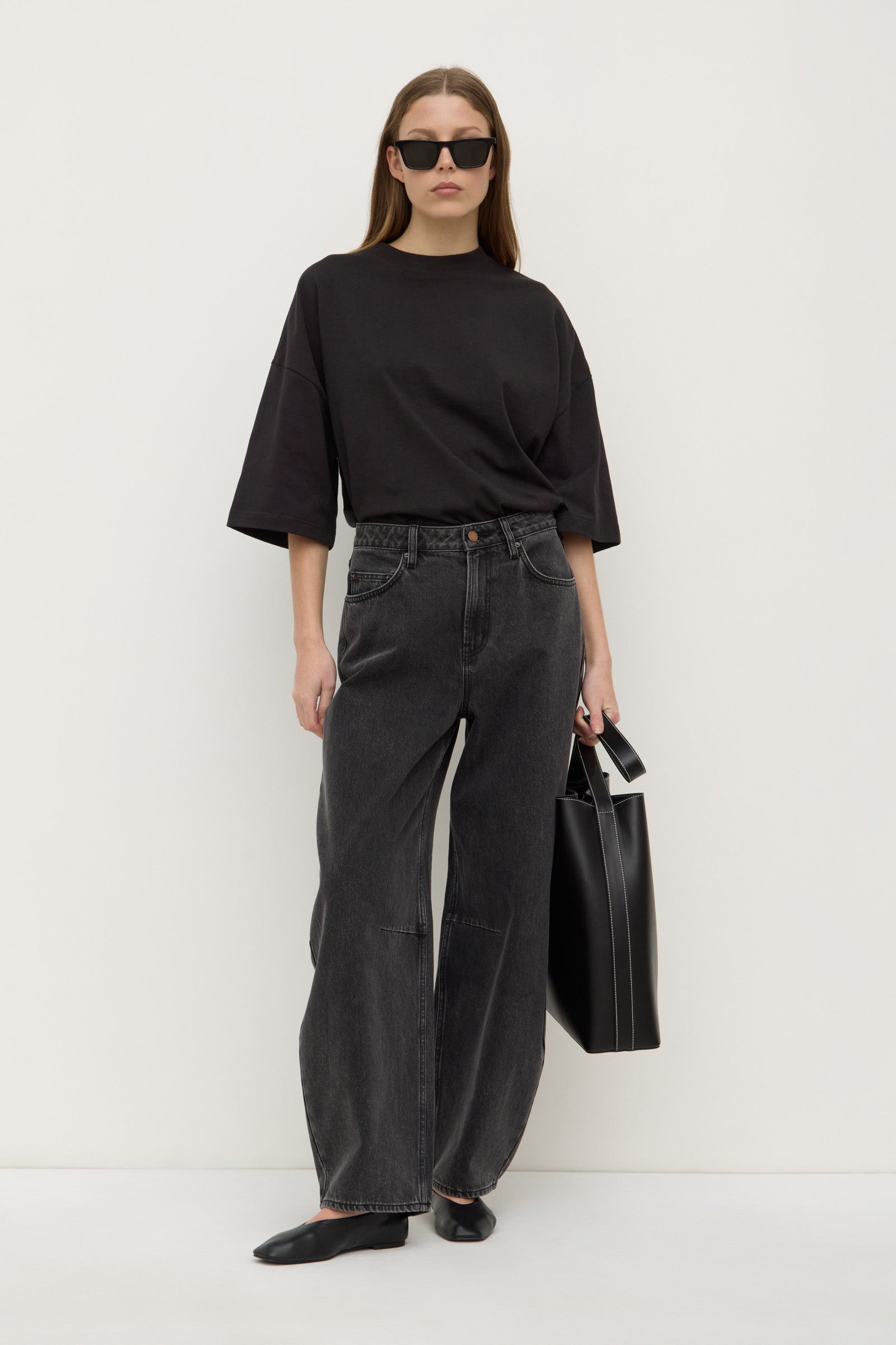 Max Cotton Oversized Tee Black