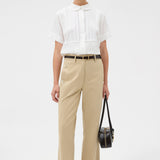 Oroton Delicate Short Sleeve Shirt | Antique White