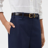 Oroton Remi 25MM Belt | Dark Chocolate