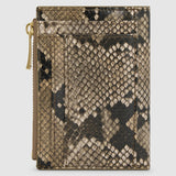 Oroton Cecile 10CC Mini Zip Wallet | Taupe/Black