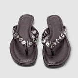 Brie Leon Eyelet Sandal | Burnt Coffee