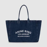 Anine Bing Leo Denim Tote | Ink Blue (PRE-ORDER)