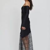 Third Form Inhale Panel Off Shoulder Dress | Ink