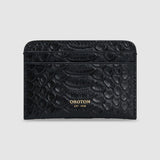 Oroton Texture Credit Card Sleeve | Black Snake (PRE-ORDER)