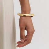Anna Rossi Thin Warped Bangle | Gold (PRE-ORDER)