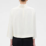 Oroton Scarf Detail Top | Soft Cream (PRE-ORDER)