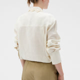 Oroton Lace Trim Shirt | Whipped Cream