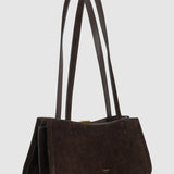 Oroton Millie Baguette Suede | Dark Chocolate
