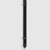 Oroton Essential Bag Strap | Black/Brass (PRE-ORDER)