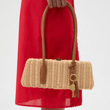 Oroton Louisa Wicker Bag | Natural/Cognac (PRE-ORDER)