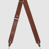 Oroton Mica Bag Strap Veg Leather | Dark Chestnut