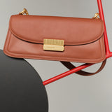 Oroton Ava Shoulder Bag Smooth | Chestnut (PRE-ORDER)