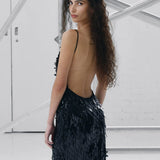 Effie Kats Kenzio Gown | Black Sequin