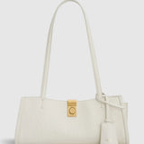 Oroton Millie Texture Baguette | Warm White