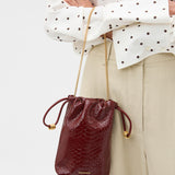 Oroton Nola Drawstring Pouch Texture | Copper