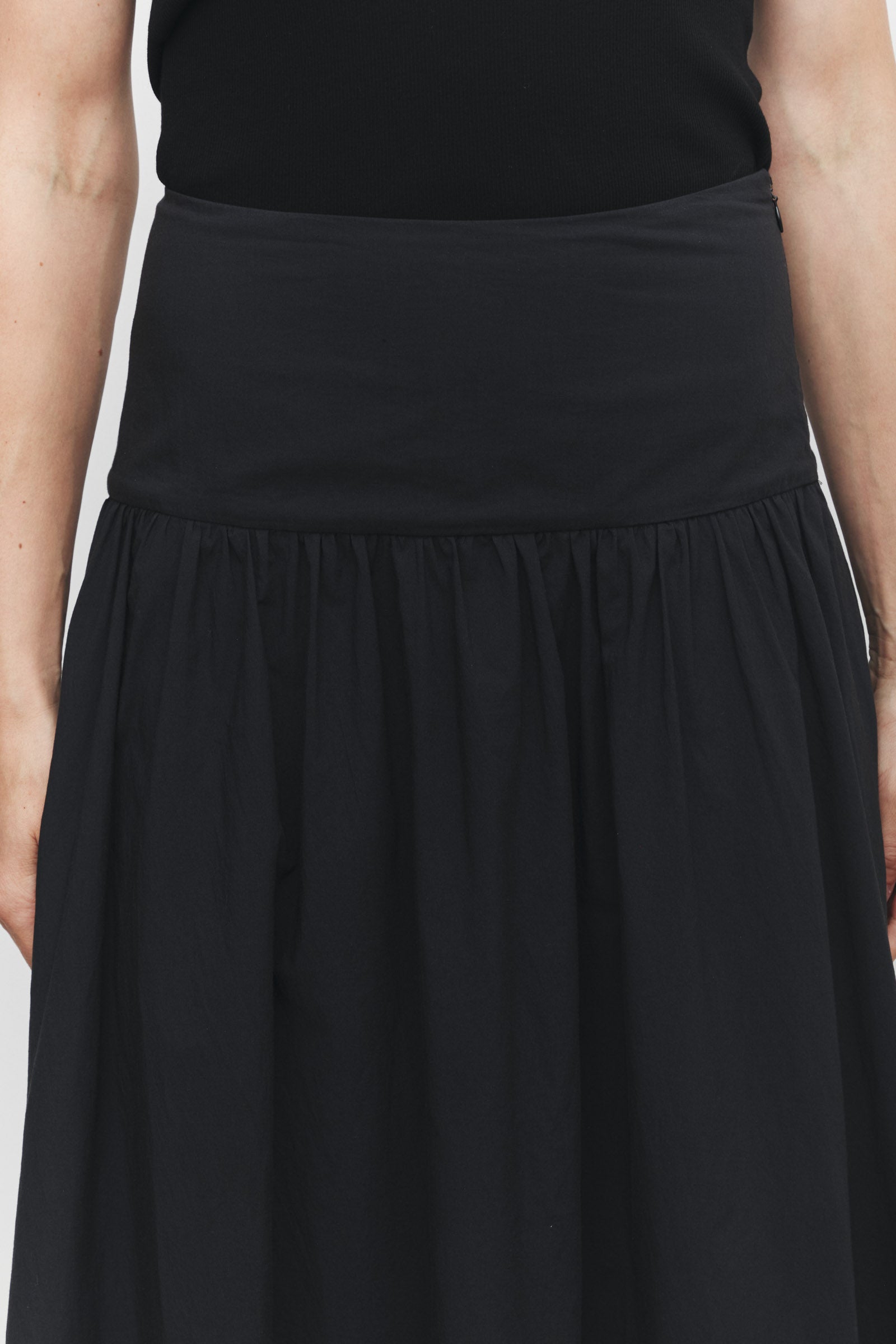 Sarah Cotton Maxi Skirt Black