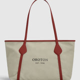 Oroton Ponza Medium Tote Canvas | Dust Grey (PRE-ORDER)