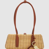 Oroton Louisa Wicker Bag | Natural/Cognac (PRE-ORDER)
