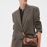 Oroton Mica Mini Bowler | Copper Snake