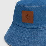 Oroton Denim Bucket Hat | Mid Wash Denim
