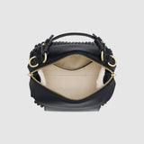 Oroton Mica Mini Bowler Beaded | Black
