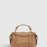Oroton Mica Mini Bowler Smooth Broidery | Praline (PRE-ORDER)