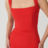 Effie Kats Marbella Gown | Cherry Red
