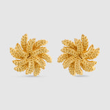Oroton Wheat Statement Studs | Worn Gold