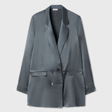 Silk Laundry Relaxed Blazer | Slate