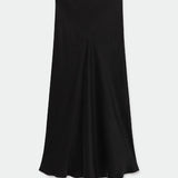 Silk Laundry Bias Cut Skirt | Black